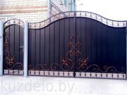 Ворота кованые распашные-13 цена 200-250 у.е. за м.кв.